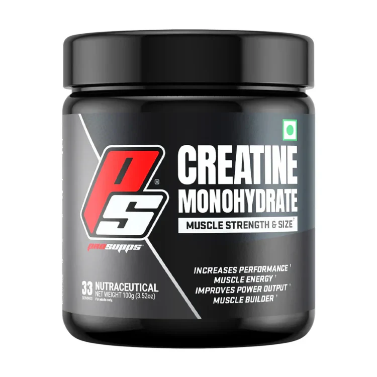 ps-100g-front ProSupps Creatine Monohydrate | Supports Muscle Strength, Power & Athletic Performance - Image 1